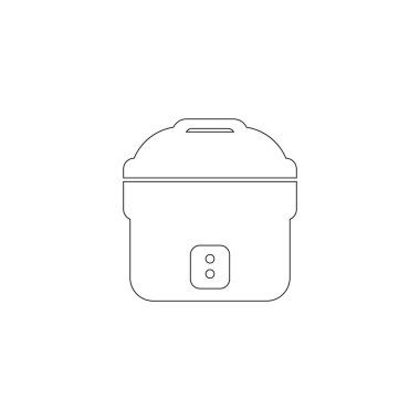 Pirinç pişirici, linline sanat vektörü, düz simge tasarımı, illüstrasyon vektörü