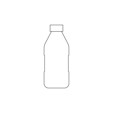 Plastik şişe vektör illüstrasyonu, çizgi simgesi tasarımı