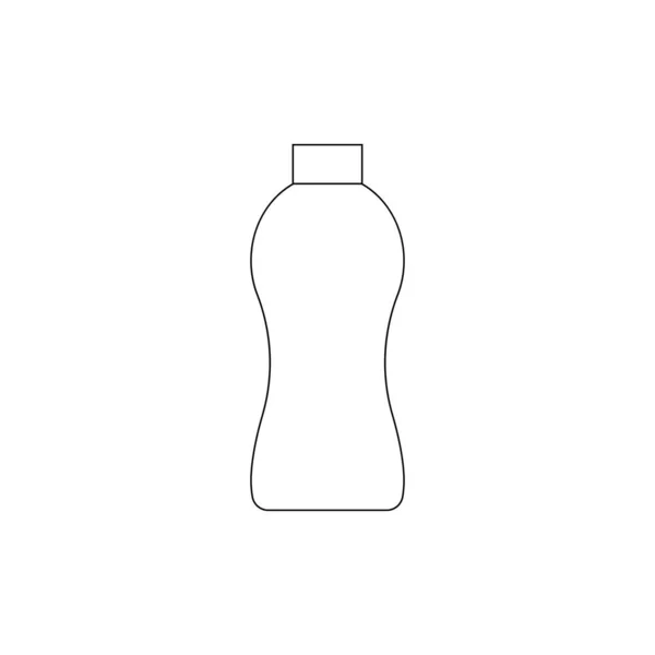 Illustrazione Vettoriale Bottiglia Plastica Design Icona Linea — Vettoriale Stock