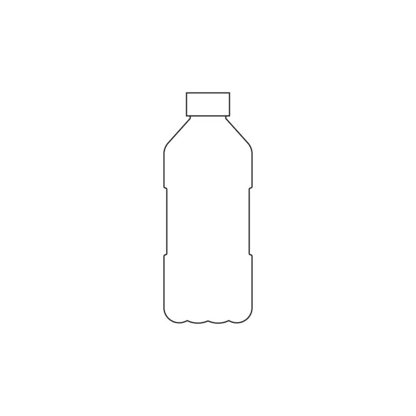 Plastic Bottle Vector Illustration Line Icon Design — Stock Vector