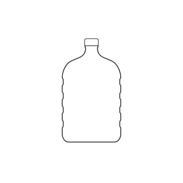 Ilustración Vector Botella Plástico Diseño Icono Línea — Archivo Imágenes Vectoriales