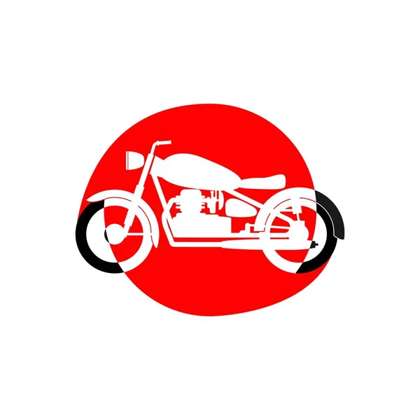 Vinobraní Motocykl Logo Vektor Ilustrační Design — Stockový vektor