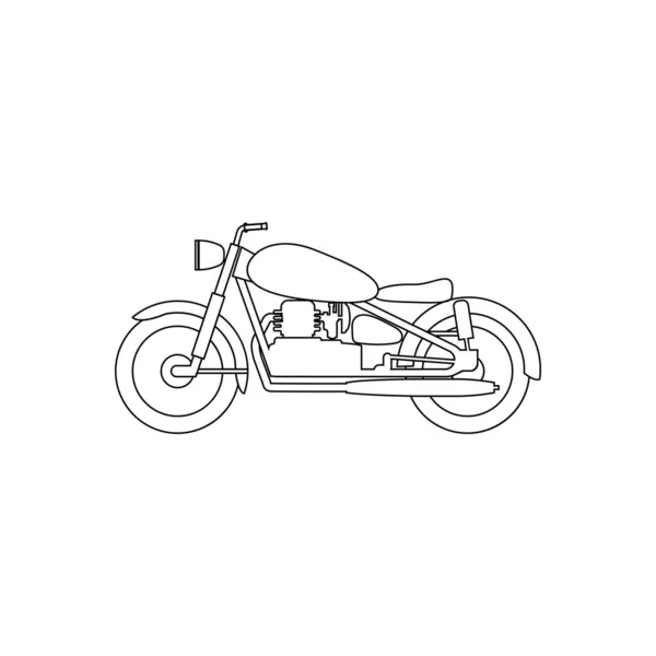 Vintage Motocicleta Ícone Vektor Ilustração Design — Vetor de Stock