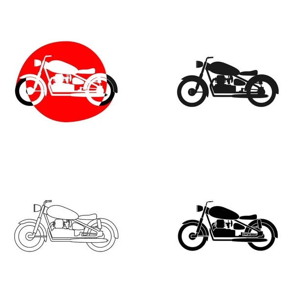 Vintage Moto Icono Vektor Diseño Ilustración — Archivo Imágenes Vectoriales