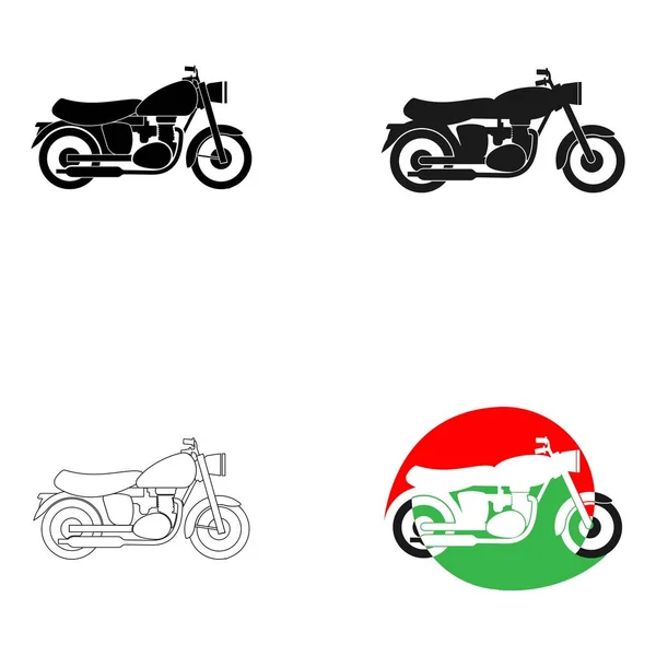 Икона Винтажного Мотоцикла — стоковый вектор
