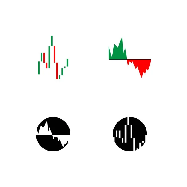 Market Volatility Logo Illustration Design — Archivo Imágenes Vectoriales