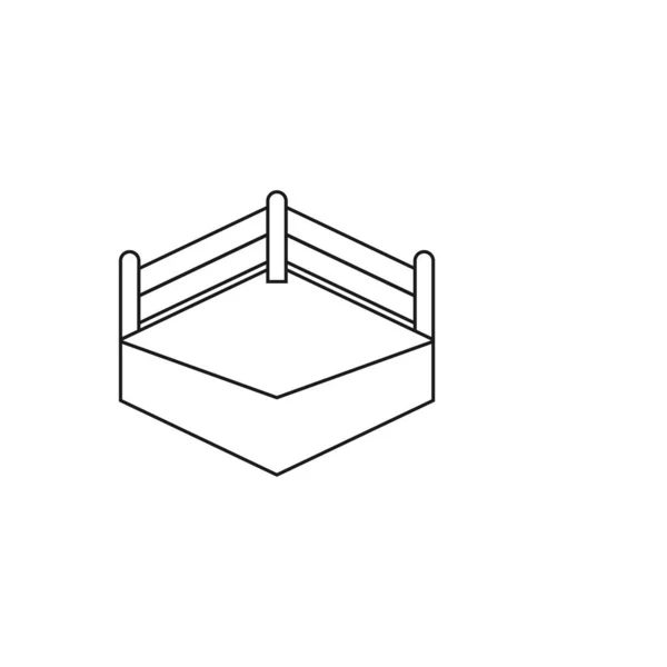 Simple Boxing Ring Icon Illustration Design — Vetor de Stock