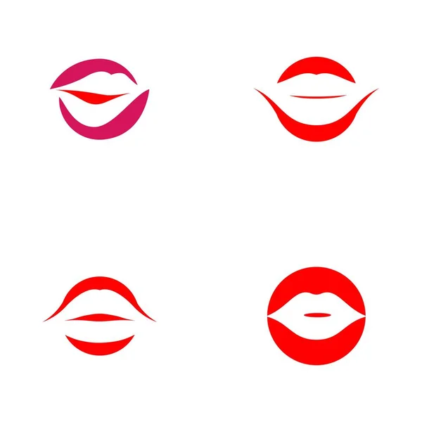 Labbro Logo Vettoriale Illustrazione Design — Vettoriale Stock