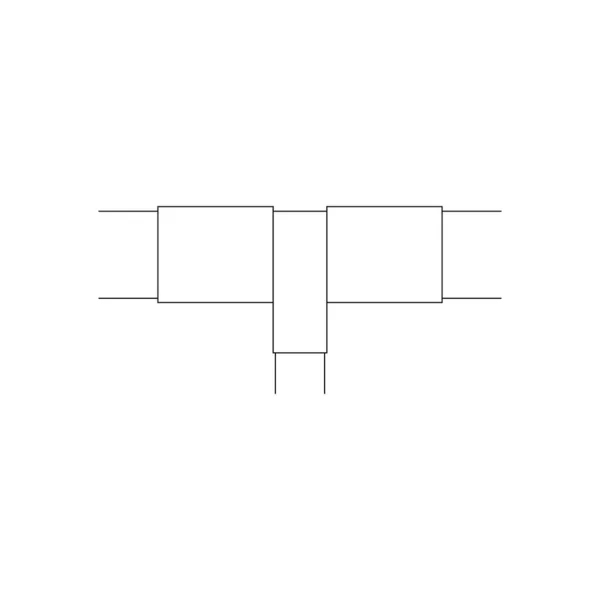 Конструкция Иконки Соединения Трубы — стоковый вектор