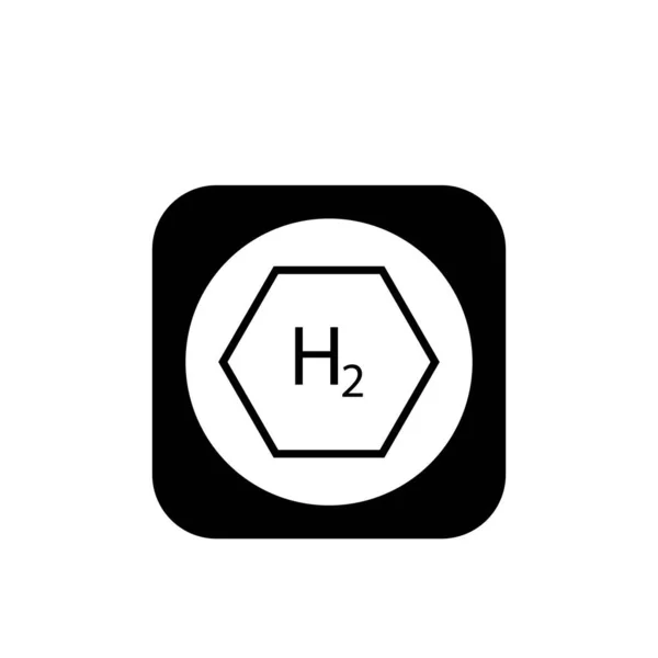 Design Semplice Illustrazione Logo Idrogeno — Vettoriale Stock