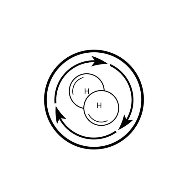 Simple Hydrogen Logo Illustration Design — Stock Vector