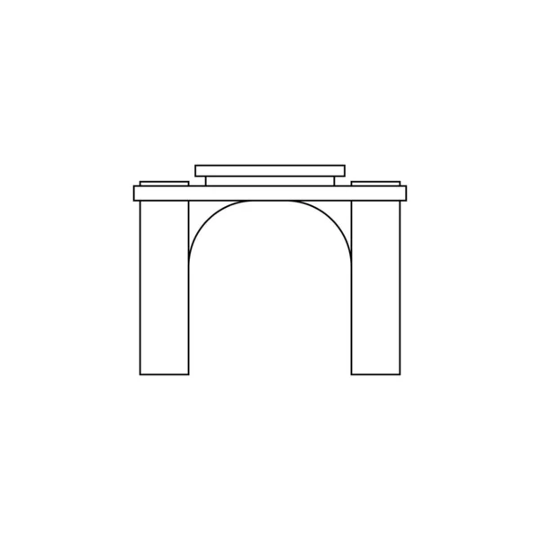 Illustration Icône Porte Simple Design — Image vectorielle