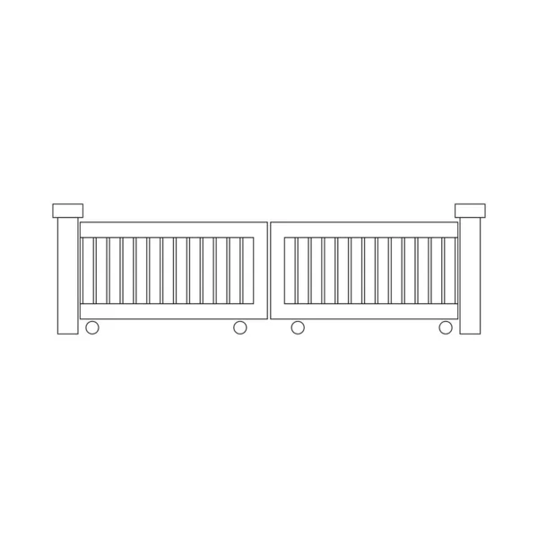 Diseño Ilustración Icono Puerta Simple — Vector de stock