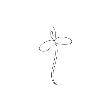 fasulye filizi ikon çizimi tasarımı