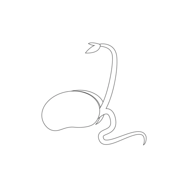 Ілюстрація Дизайну Бобових Паростків — стоковий вектор