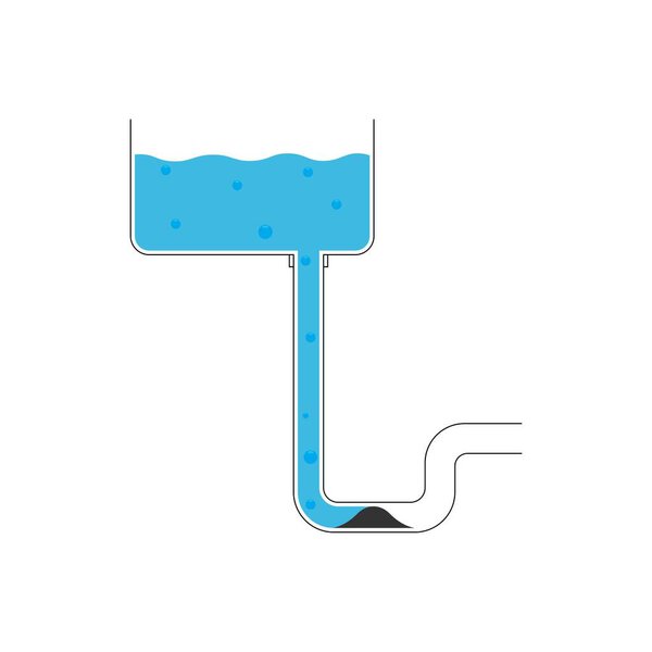 clogged pipes logo vector illustration design