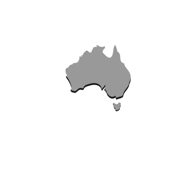 Austrália Mapa Logotipo Ilustração Design —  Vetores de Stock