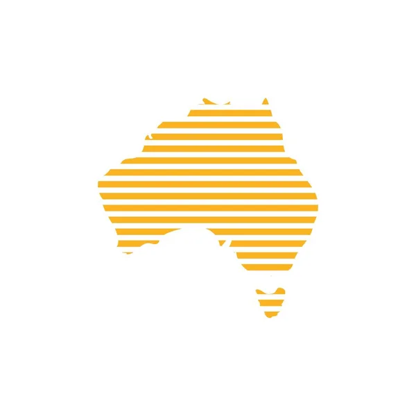 Austrália Mapa Logotipo Ilustração Design —  Vetores de Stock