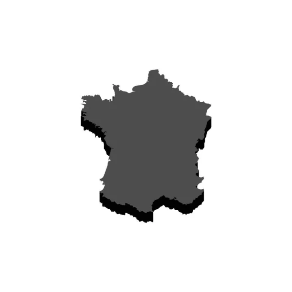 Franciaország Térkép Logó Illusztráció Tervezés — Stock Vector
