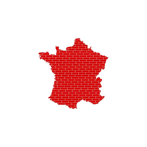 France Map Logo Illustration Design — Stock vektor