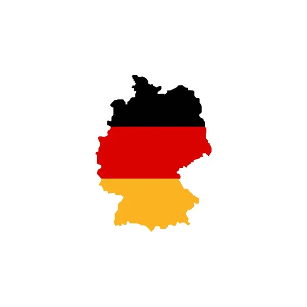 Duitse Kaart Logo Illustratie Ontwerp — Stockvector