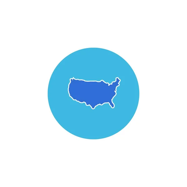 Mapa Zjednoczony Status Logo Projekt Ilustracji — Wektor stockowy