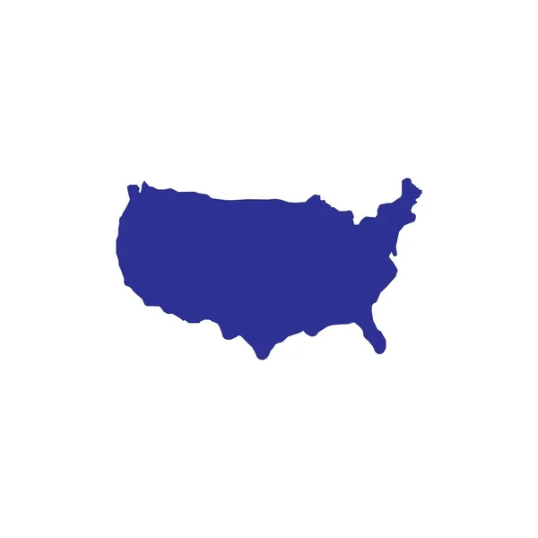 Mapa Zjednoczony Status Logo Projekt Ilustracji — Wektor stockowy