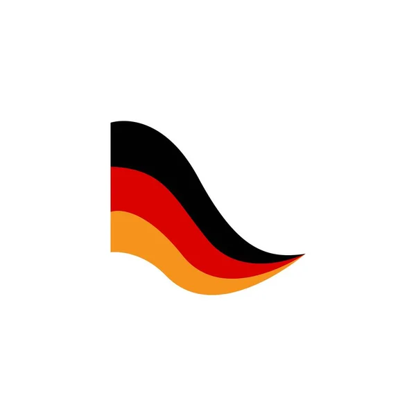 German Flag Logo Illustration Design — 스톡 벡터