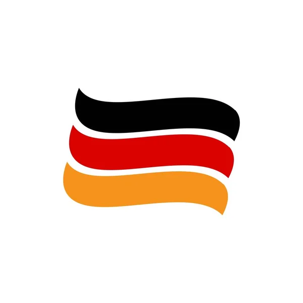 Deutsches Flagge Logo Illustration Design — Stockvektor