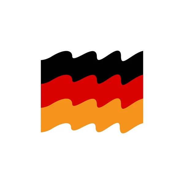 Deutsches Flagge Logo Illustration Design — Stockvektor