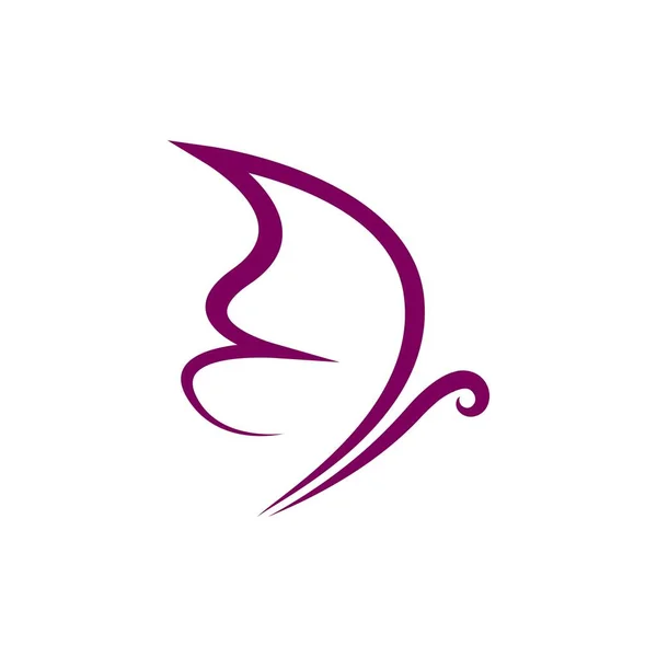 Trendy Motýl Logo Design Vektorová Šablona — Stockový vektor