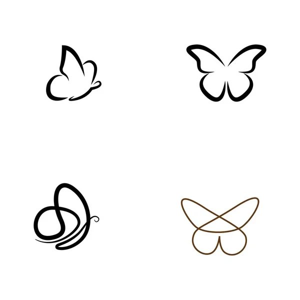 Модний Дизайн Логотипу Метелика Векторний Шаблон — стоковий вектор