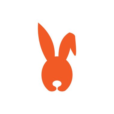 Basit ve zarif tavşan logo şablonu