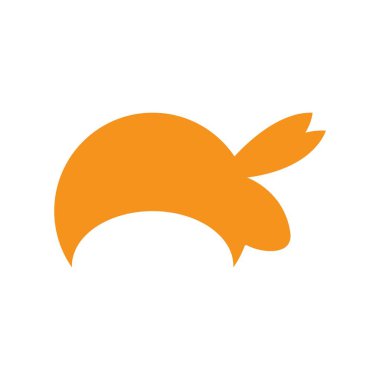Basit ve zarif tavşan logo şablonu