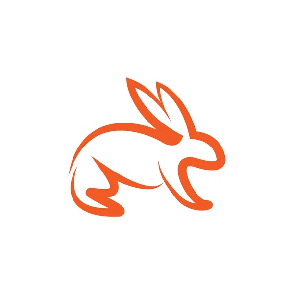 Simple Elegant Rabbit Logo Vector Template — Archivo Imágenes Vectoriales