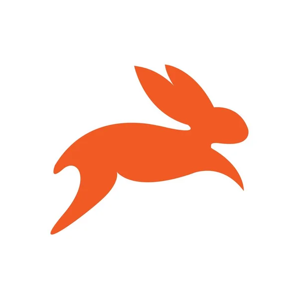 Simple Elegant Rabbit Logo Vector Template — Archivo Imágenes Vectoriales