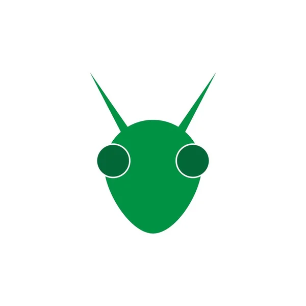Grasshopper Logo Illustration Design Vector — Stok Vektör