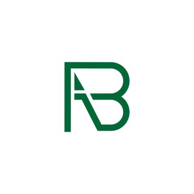 alfabe harfleri simge logosu AB vektör şablonu