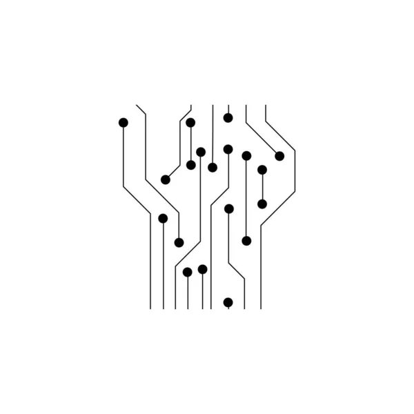 回路技術ロゴベクトルテンプレート — ストックベクタ