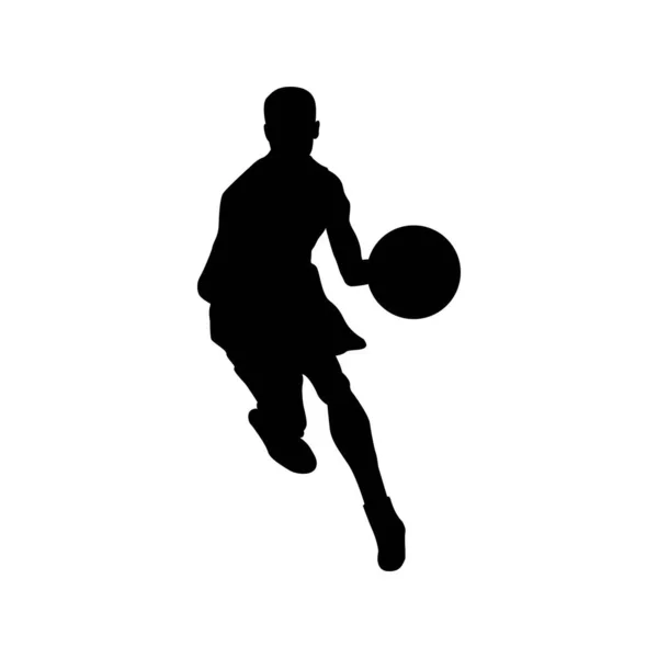 Basketball Dribbling Logo Vector Illustration Design — Vector de stock