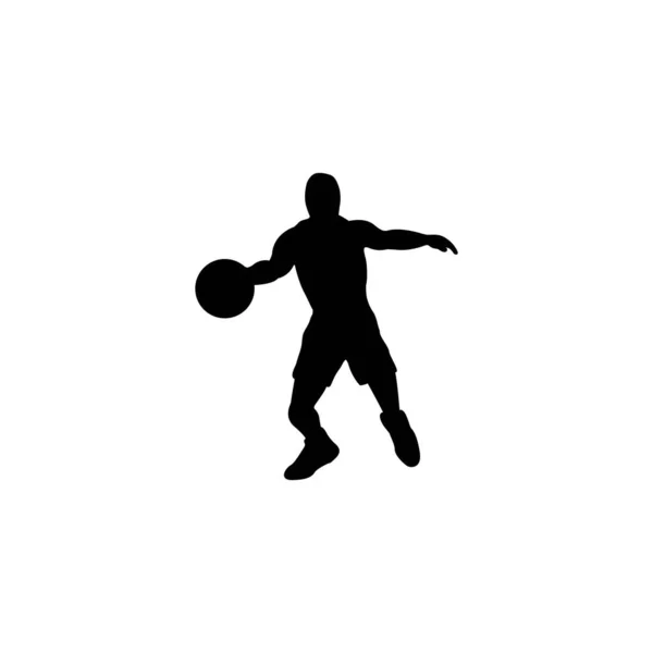 Basketball Dribbling Logo Vector Illustration Design — Vetor de Stock