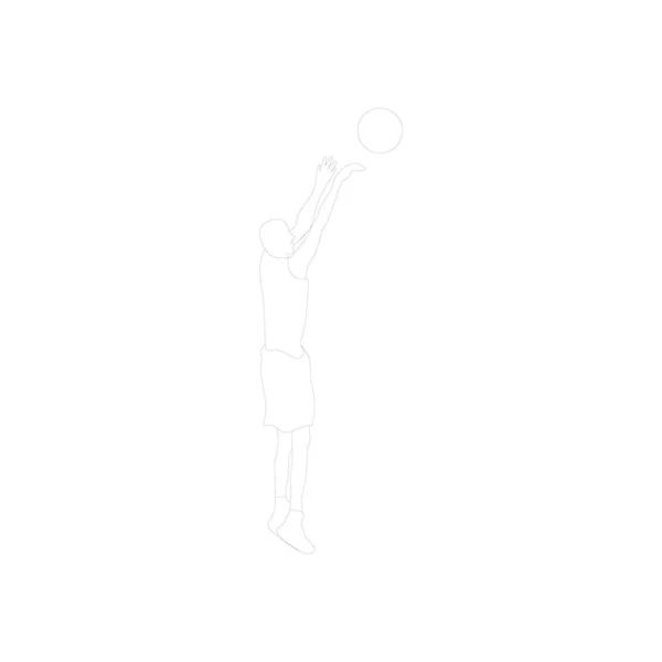 Basketball Shooting Logo Vector Illustration Design — стоковый вектор