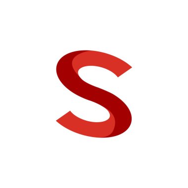 S harfi logo simge vektör şablonu