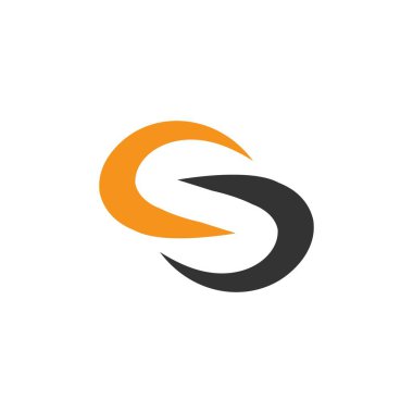 S harfi logo simge vektör şablonu