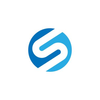 S harfi logo simge vektör şablonu