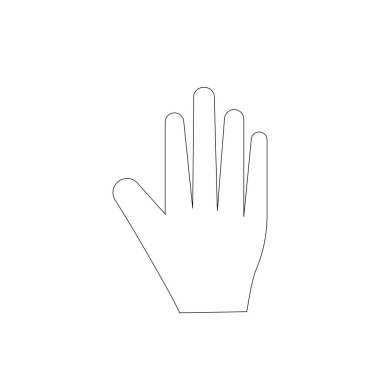 Basit el logo vektör şablonu