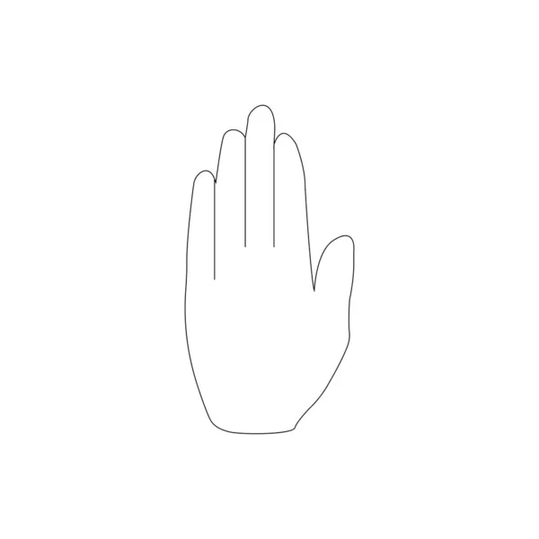Simple Hand Logo Vector Template — Stockový vektor