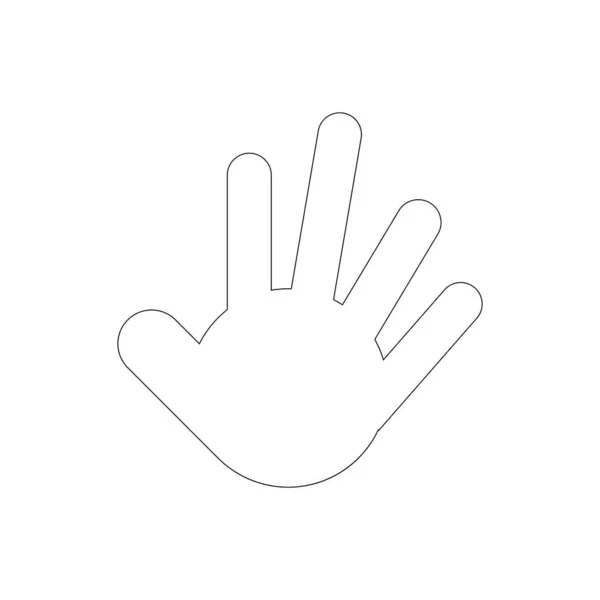 Simple Hand Logo Vector Template — 图库矢量图片