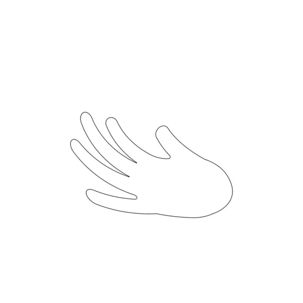 Simple Hand Logo Vector Template — Stockvektor