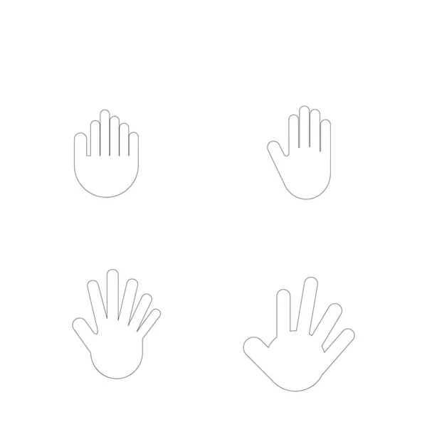 Simple Hand Logo Vector Template — Archivo Imágenes Vectoriales